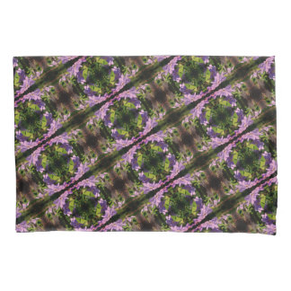 Purple Clematis Flowers Abstract Pattern Pillow Case