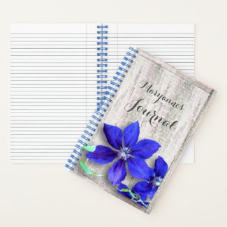 Purple Clematis Flowers Beautiful Journal