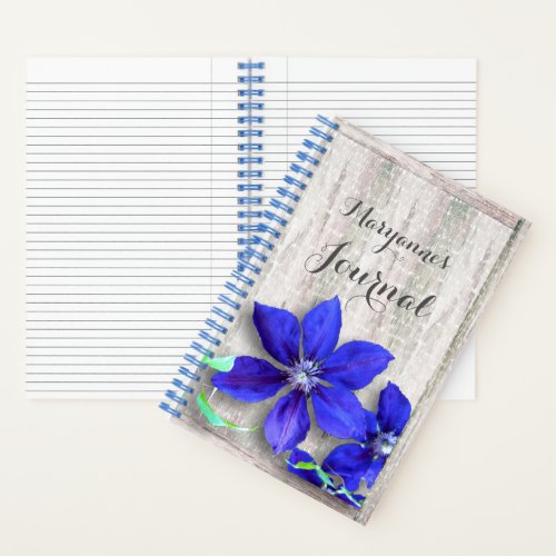 Purple Clematis Flowers Beautiful Journal