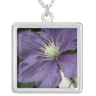 Purple Clematis Necklace