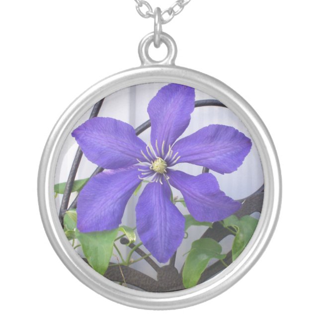 Purple Clematis Necklace (Front)