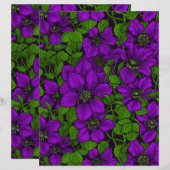 Purple Clematis vine (Front/Back)