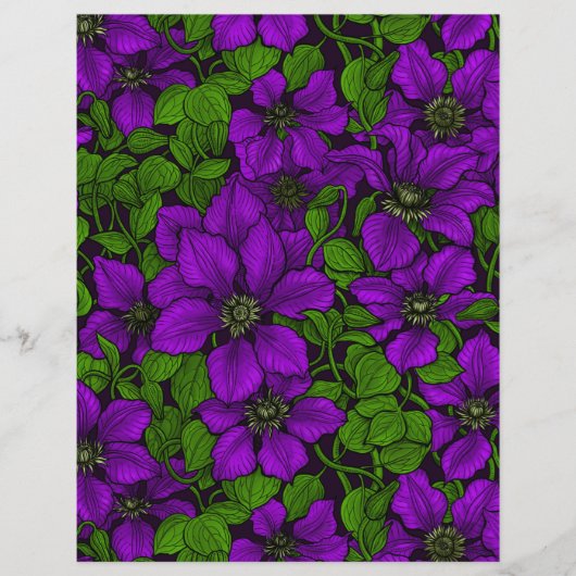 Purple Clematis vine (Front)