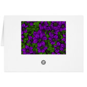 Purple Clematis vine Cards (Back Horizontal)