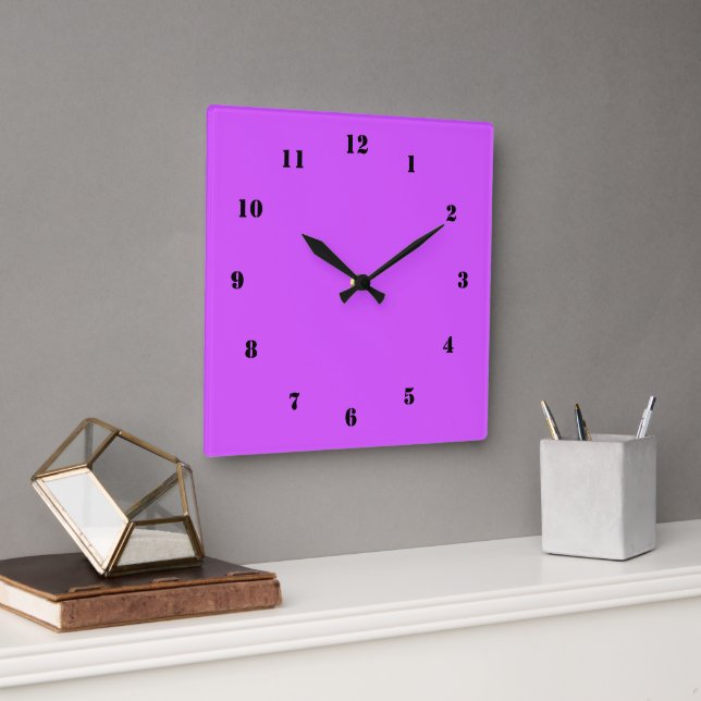 Purple Clock Custom Color Create Your Own Design (Office)