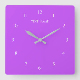 Purple Clock with Custom Text and Color