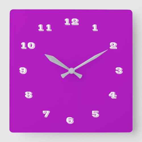 Purple Clock with Custom Your Colors Font Numbers