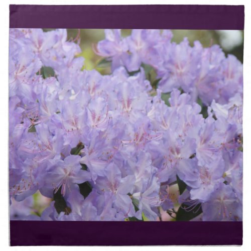 Purple cloth napkins Lavender Rhodies Flowers