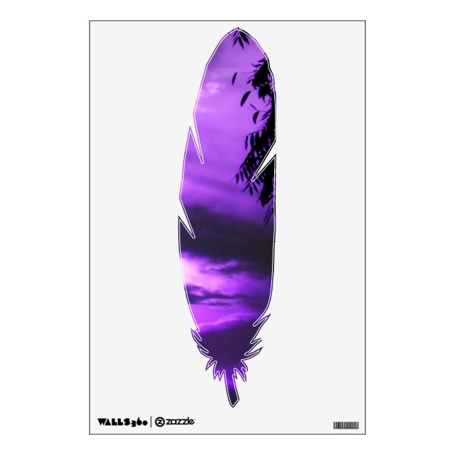Purple Clouded Feather Wall Decal (Front)