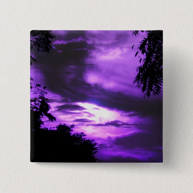Purple Clouded Sky Button (Front)