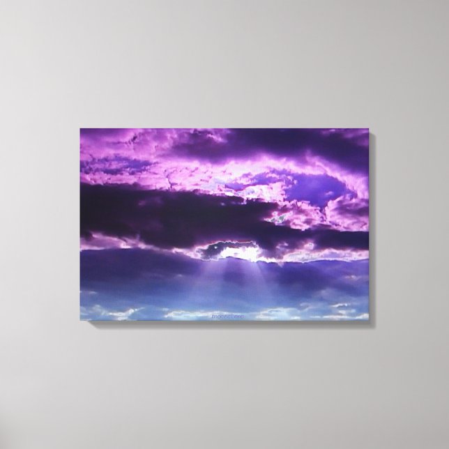 Purple Clouds Canvas Print (Front)