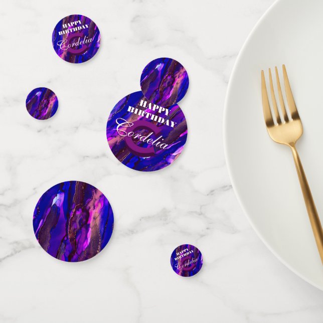 Purple Cloudscape with Copper Confetti (Group)