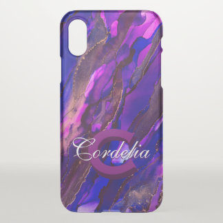 Purple Cloudscape with Copper iPhone XS Case
