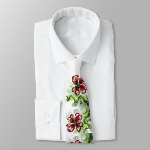 PURPLE CLOVER BLOOM NECK TIE