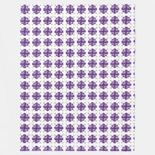 Purple Clover Fleece Blanket