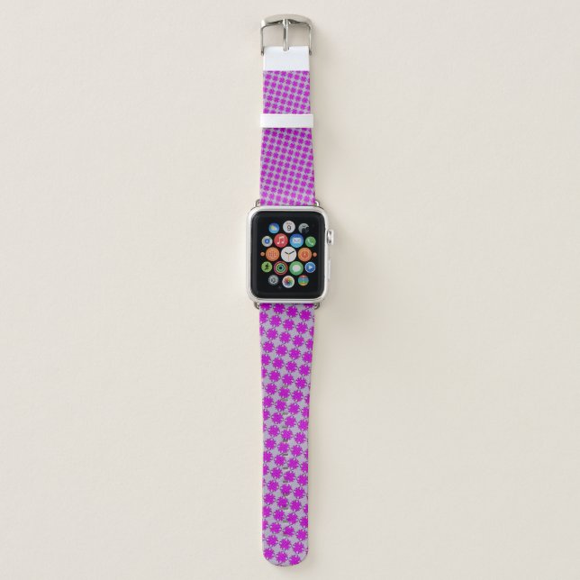 Purple Clover Ribbon by Kenneth Yoncich Apple Watch Band (Front)