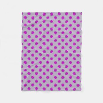 Purple Clover Ribbon By Kenneth Yoncich Fleece Blanket by KennethYoncich at Zazzle