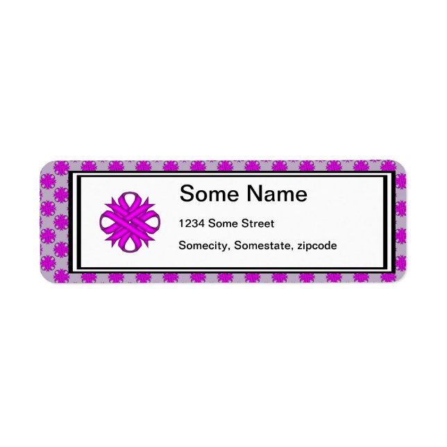 Purple Clover Ribbon by Kenneth Yoncich Label (Front)