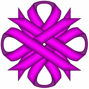 Purple Clover Ribbon by Kenneth Yoncich Statuette