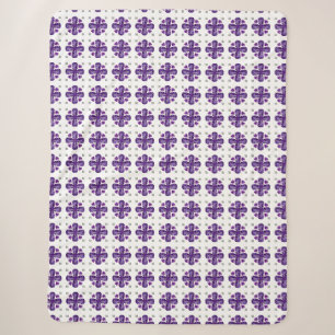 Purple Clover Sherpa Blanket