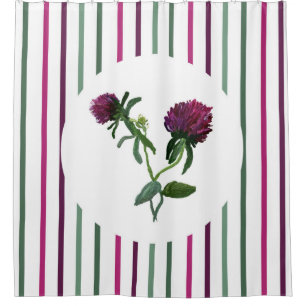Purple Clover Shower Curtain