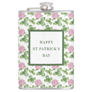 Purple Clover   St Patrick's Day Flask