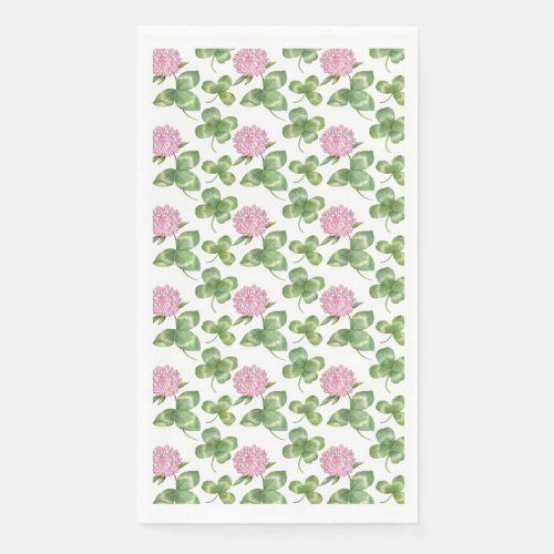 Purple Clover  St Patricks Day Paper Guest Towels