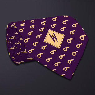 Purple Coach Whistle  Neck Tie