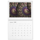 Purple Collection Abstract Fractals 2024 Calendar (Jan 2025)