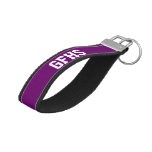 Purple College Or High School Student Wrist Keychain at Zazzle