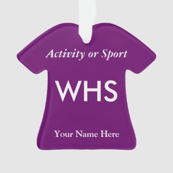 Purple College Or High School Varsity Student Ornament by giftsbygenius at Zazzle