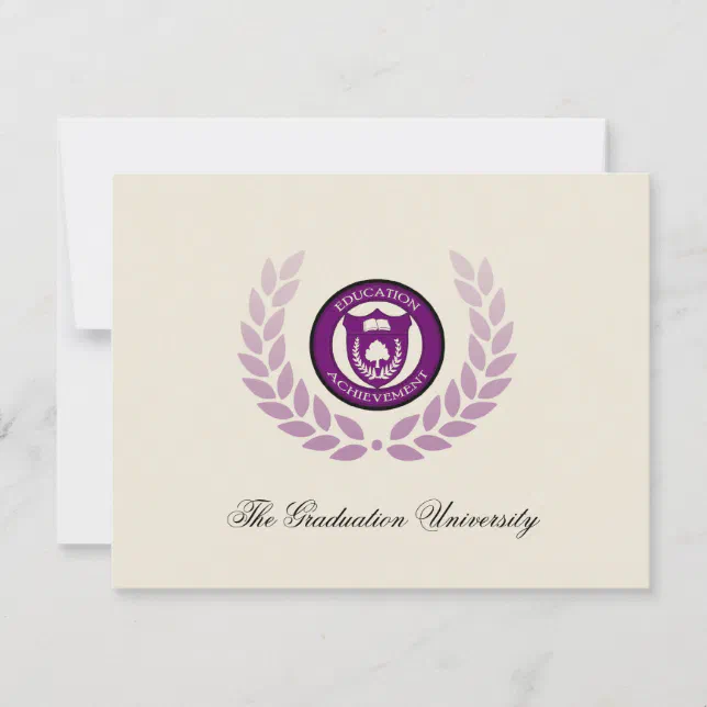 Purple College University Graduation Announcements | Zazzle