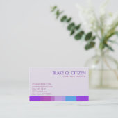Purple Color Bar Business Card (Standing Front)