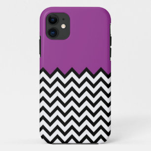 Purple Color Block Chevron Pattern iPhone 5 Case