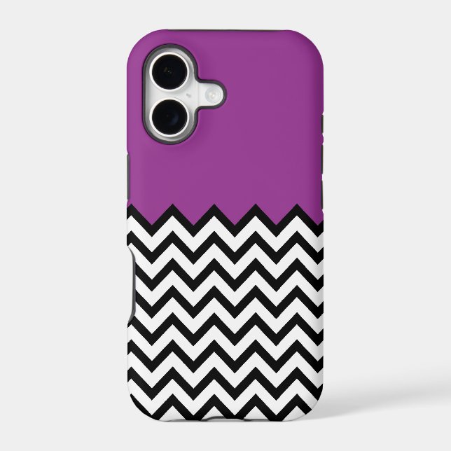 Purple Color Block Chevron Pattern iPhone 5 Case (Back)