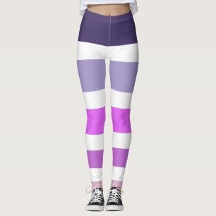Purple Color Blocks Leggings