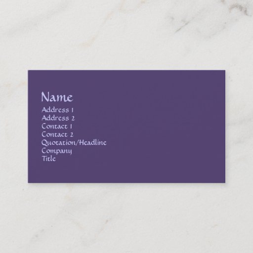 Customizable purple color business card templates