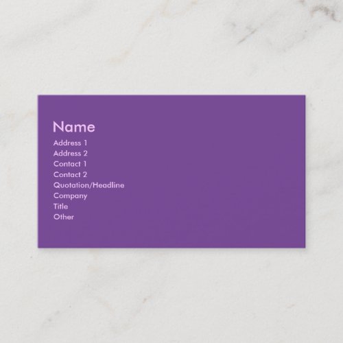 Purple color business cards