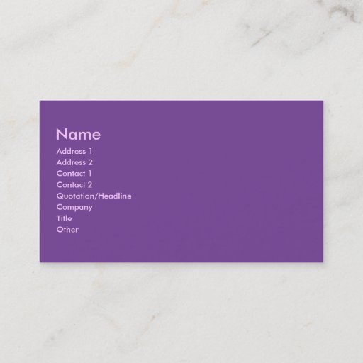Customizable Purple color business cards