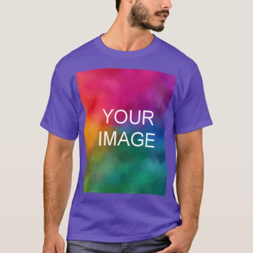 Purple Color Custom Add Image Logo Personalize T_Shirt