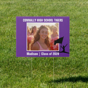 Purple Color Guard Photo High School Yard Sign