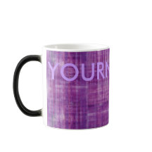 Purple Color Modern Art Mug with Your Name