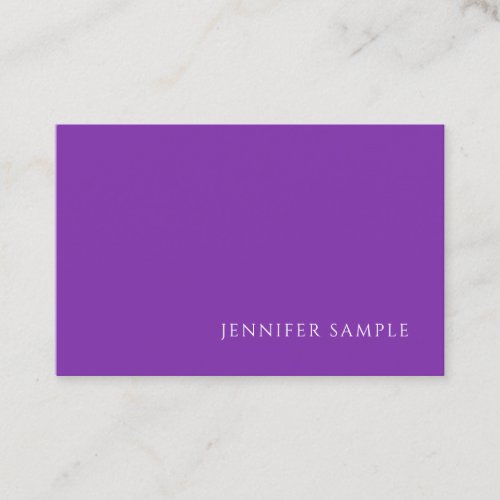 Purple Color Modern Template Professional Elegant Business Card