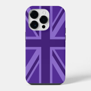 Purple Color Union Jack British Flag Design iPhone 14 Pro Case