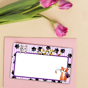 Purple color with paws cute kittens 10" x 6" post-it notes