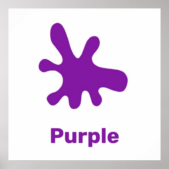 Purple color with words poster (Front)