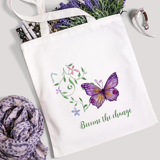 Purple colored butterfly Tote Bag (Purple colored butterfly Tote Bag
)