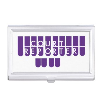 Purple Colored Court Reporter Business Card Case by ProfessionalOffice at Zazzle