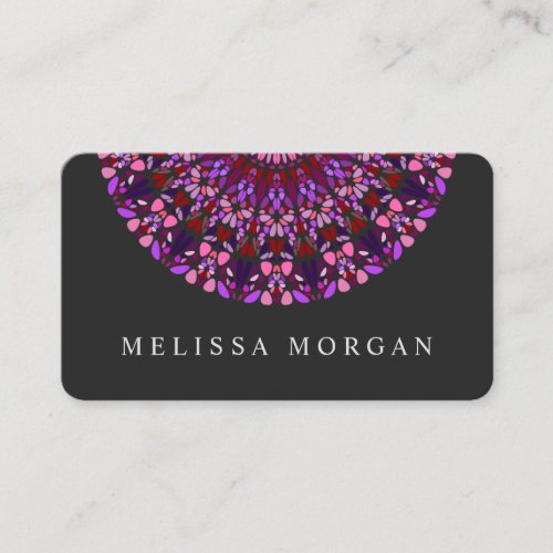 Purple Colorful Magic Mandala Business Card