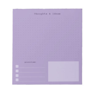 Purple colorful retro aesthetic Thoughts & Ideas Notepad